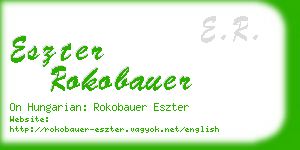 eszter rokobauer business card